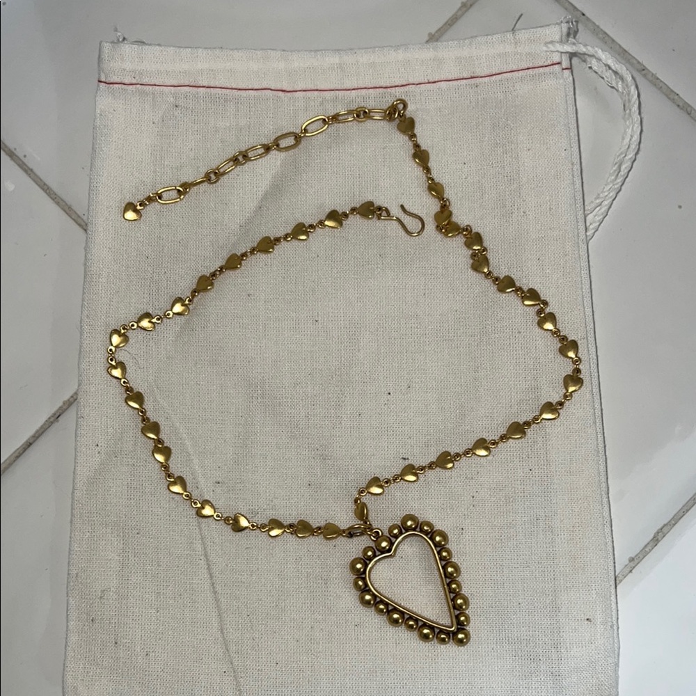 Brinker + Eliza Heart of Gold Necklace